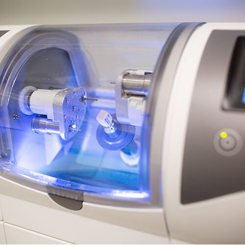 A CEREC milling machine